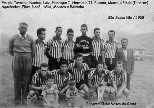 Equipe do Vasco da Gama em 1958